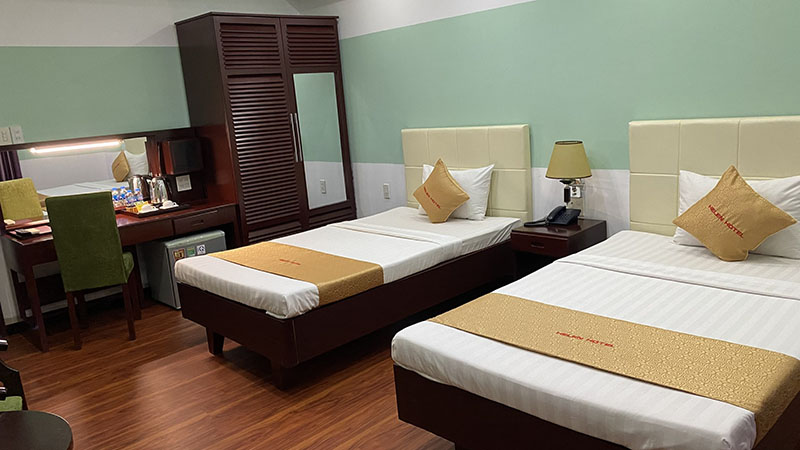 Phòng khách sạn chuẩn Deluxe cho 2 người ở tại Long Xuyên